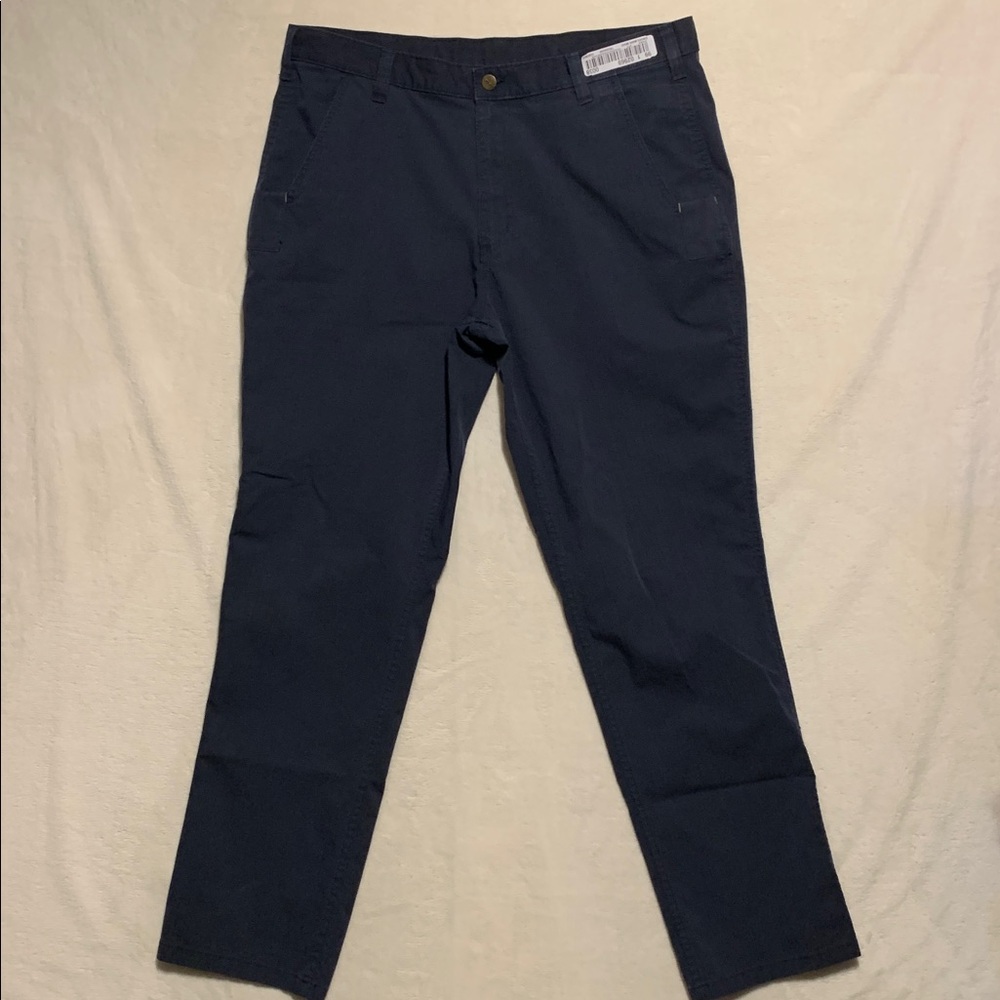 Carhartt Relaxed Fit Pants Size 36X32 Ripstop utility 74533-20 navy blue